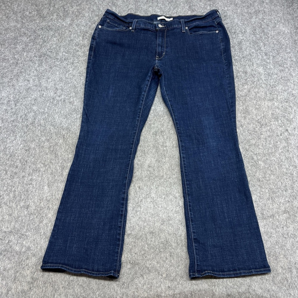 Levis Jeans Womens 20W‎ Blue Classic Bootcut Mid Rise Stretch Dark Wash 40x31